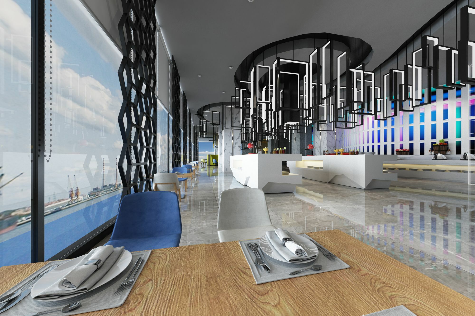 Fraser Place Puteri Harbour Nusajaya  Exteriér fotografie 3D rendering of a restaurant